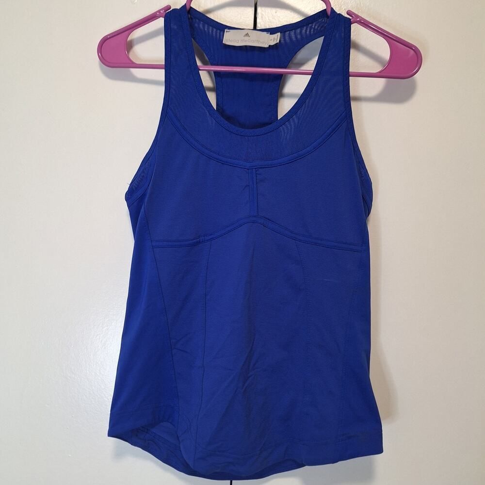 Adidas Stella McCartney Blue Racerback Athetic Tank